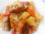 TELETINA SA RIŽOM I POVRĆEM: Kompletan ručak u jednoj tepsiji