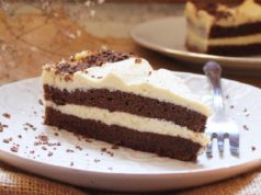 Čokoladna rum torta - Ukusna kombinacija čokoladnog biskvita i kuhane kreme od maslaca, bijele čokolade i ruma!